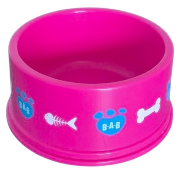 Build A Bear (BAB) Accessories - Pink Dog Pet Food Bowl EUC - Picture 1 of 5